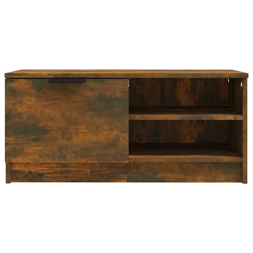 vidaXL 2 Piece TV Cabinet Set Smoked Oak 80x35x36,5 cm Engineered Wood