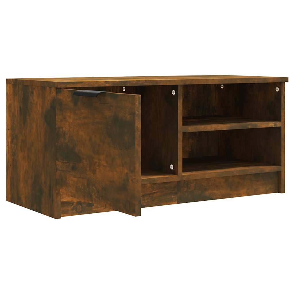 vidaXL 2 Piece TV Cabinet Set Smoked Oak 80x35x36,5 cm Engineered Wood