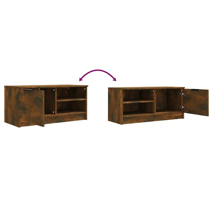 vidaXL 2 Piece TV Cabinet Set Smoked Oak 80x35x36,5 cm Engineered Wood