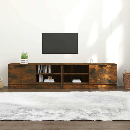 vidaXL 2 Piece TV Cabinet Set Smoked Oak 80x35x36,5 cm Engineered Wood
