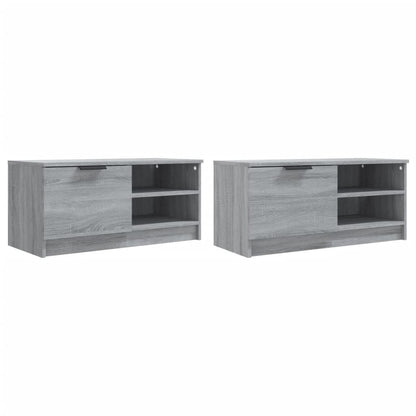 vidaXL 2 Piece TV Cabinet Set Grey Sonoma 80x35x36,5 cm Engineered Wood