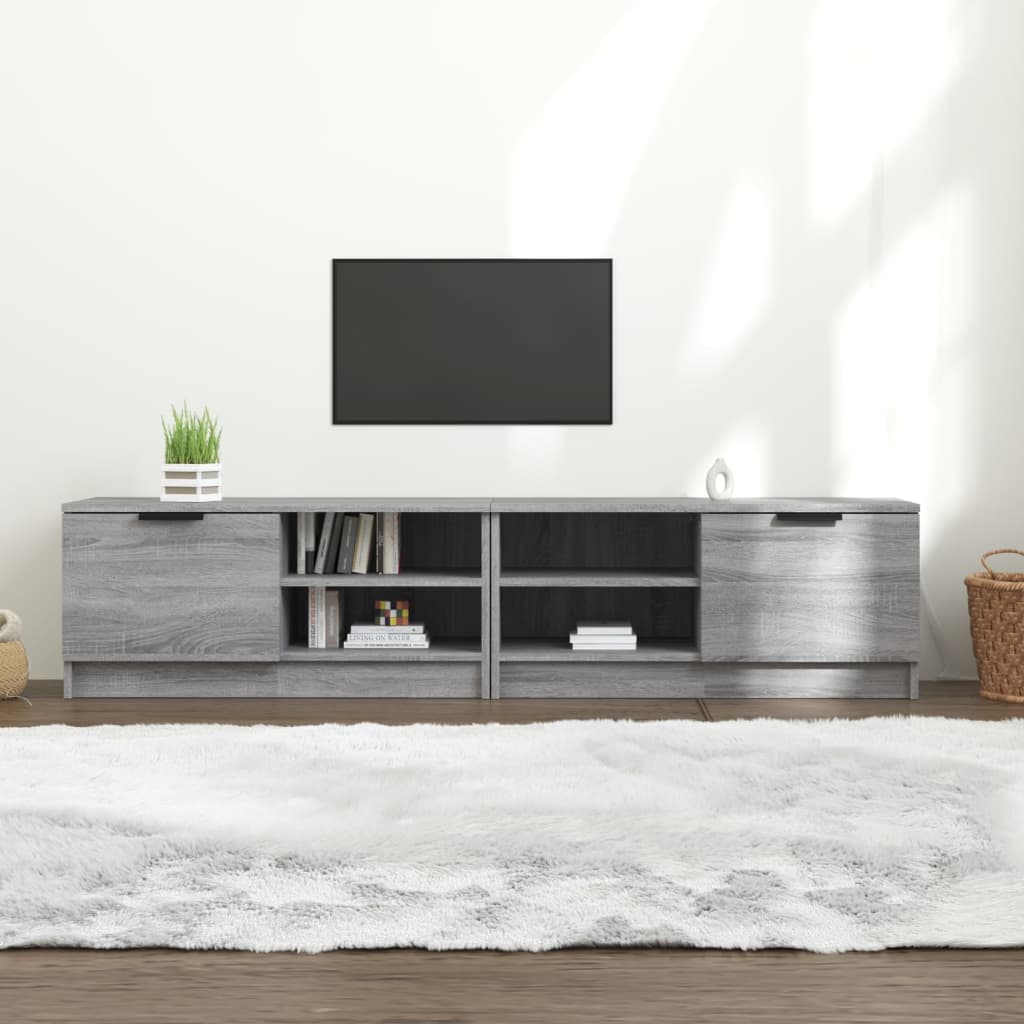 vidaXL 2 Piece TV Cabinet Set Grey Sonoma 80x35x36,5 cm Engineered Wood