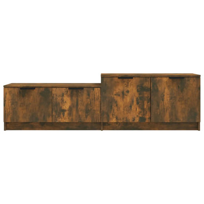 vidaXL TV Cabinet Smoked Oak 158.5x36x45 cm Engineered Wood