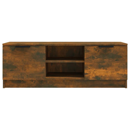 vidaXL TV Cabinet Smoked Oak 102x35x36.5 cm Engineered Wood