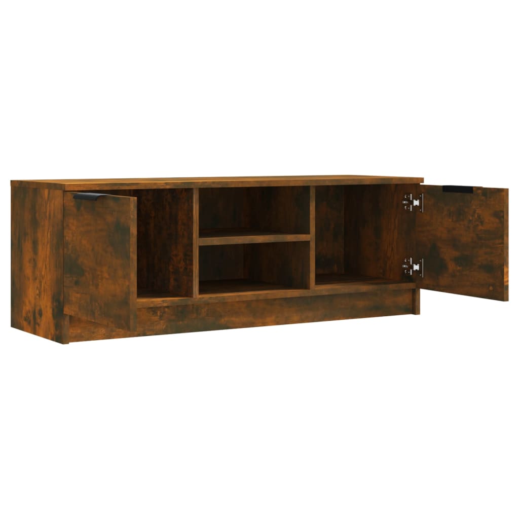 vidaXL TV Cabinet Smoked Oak 102x35x36.5 cm Engineered Wood