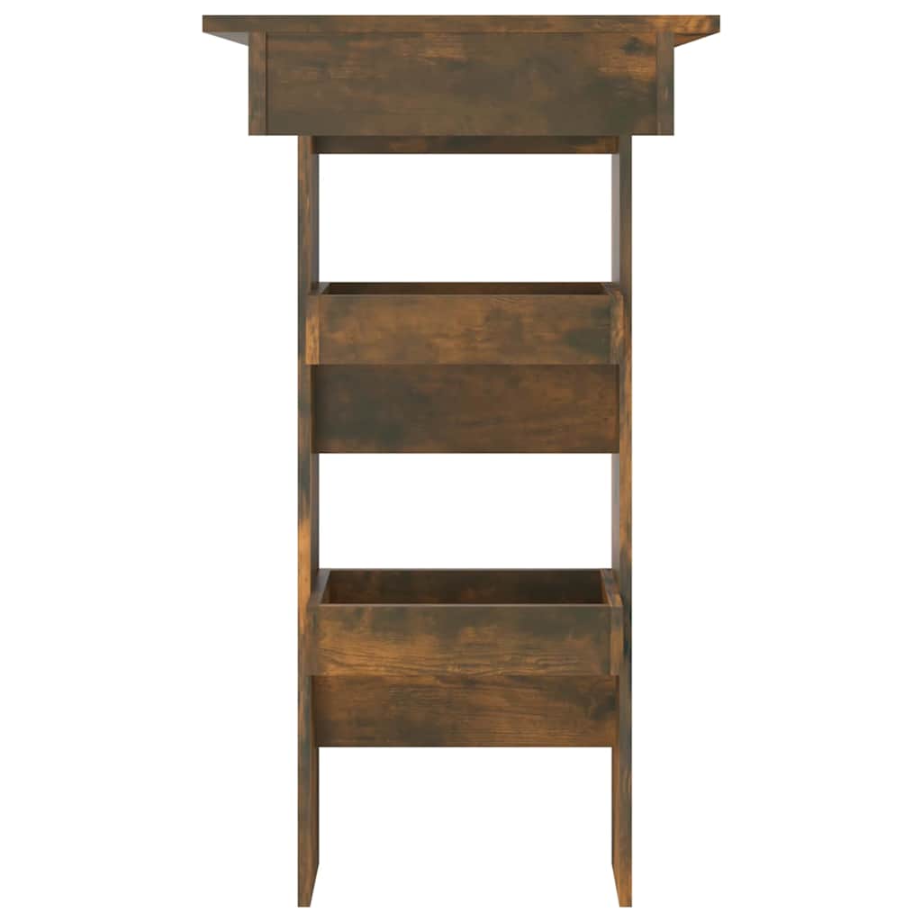 vidaXL Wall Bar Table Smoked Oak 102x45x103,5 cm Engineered Wood