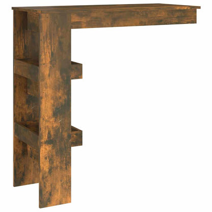 vidaXL Wall Bar Table Smoked Oak 102x45x103,5 cm Engineered Wood