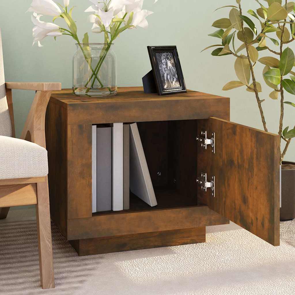 vidaXL Coffee Table Smoked Oak 51x50x45 cm Engineered Wood