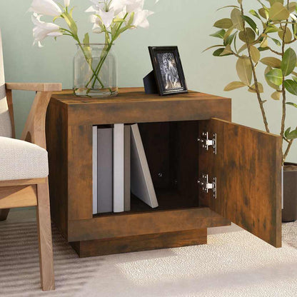 vidaXL Coffee Table Smoked Oak 51x50x45 cm Engineered Wood