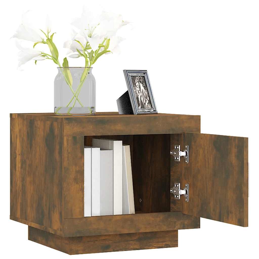 vidaXL Coffee Table Smoked Oak 51x50x45 cm Engineered Wood