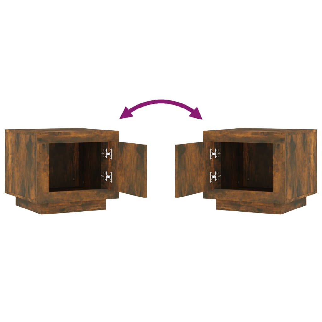 vidaXL Coffee Table Smoked Oak 51x50x45 cm Engineered Wood