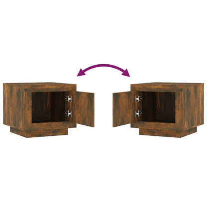 vidaXL Coffee Table Smoked Oak 51x50x45 cm Engineered Wood