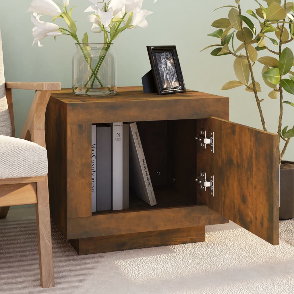 vidaXL Coffee Table Smoked Oak 51x50x45 cm Engineered Wood