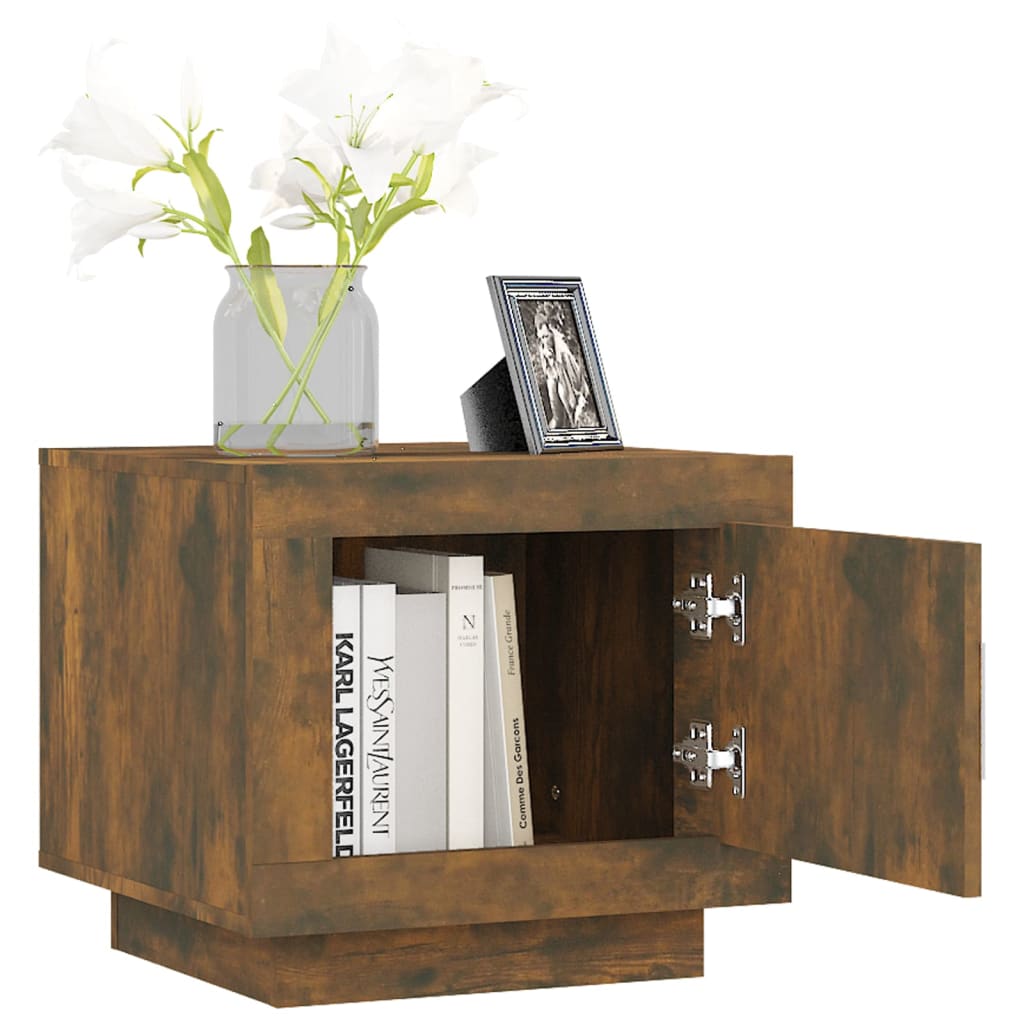 vidaXL Coffee Table Smoked Oak 51x50x45 cm Engineered Wood