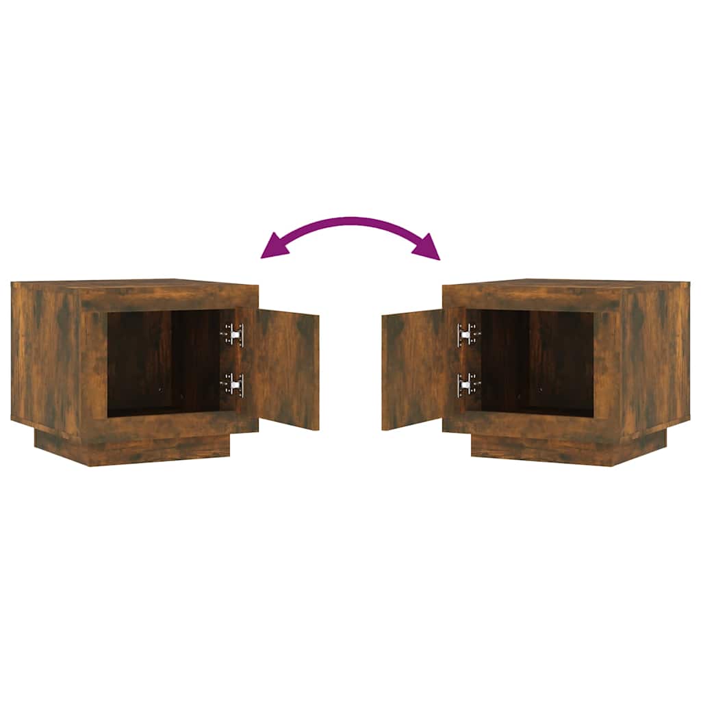 vidaXL Coffee Table Smoked Oak 51x50x45 cm Engineered Wood