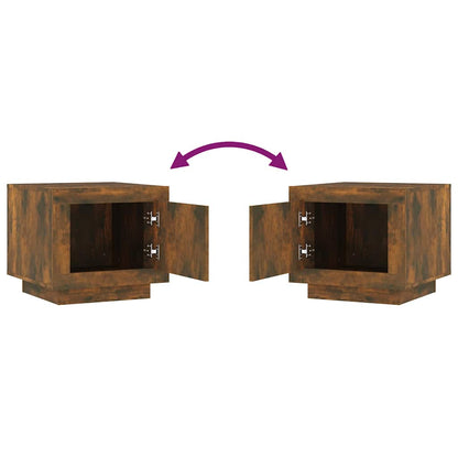 vidaXL Coffee Table Smoked Oak 51x50x45 cm Engineered Wood