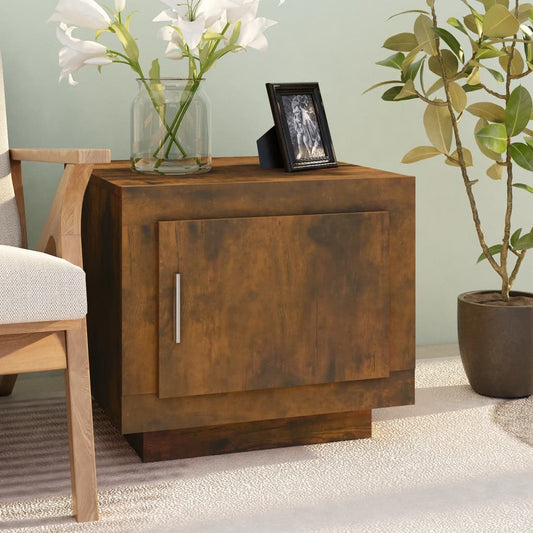 vidaXL Coffee Table Smoked Oak 51x50x45 cm Engineered Wood