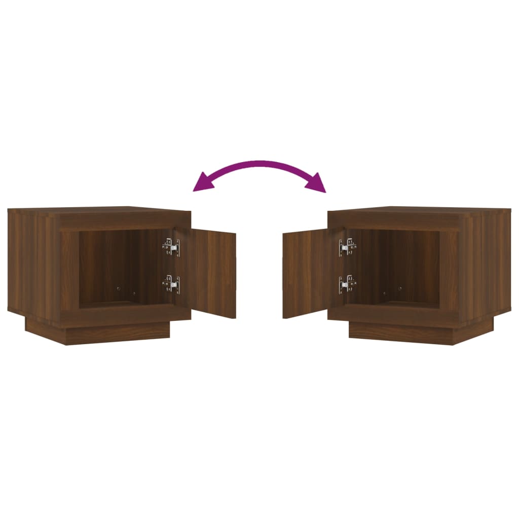 vidaXL Coffee Table Brown Oak 51x50x45 cm Engineered Wood