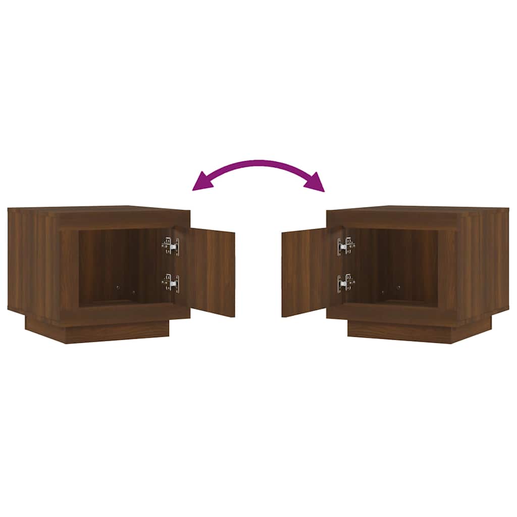 vidaXL Coffee Table Brown Oak 51x50x45 cm Engineered Wood