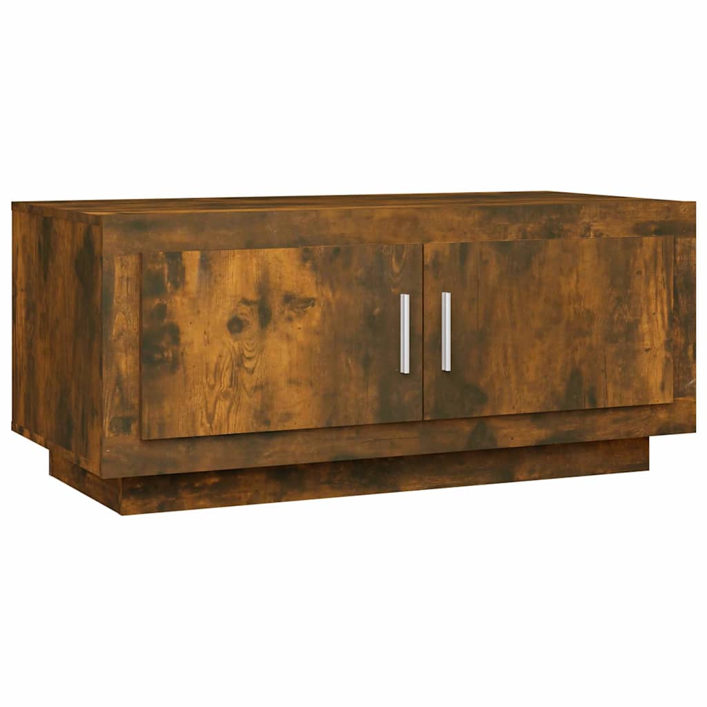 vidaXL Coffee Table Smoked Oak 102x50x45 cm Engineered Wood