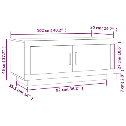 vidaXL Coffee Table Brown Oak 102x50x45 cm Engineered Wood