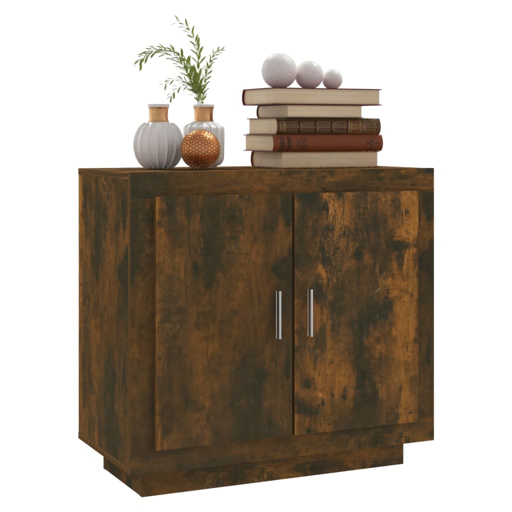 vidaXL Sideboard Smoked Oak 80x40x75 cm Engineered Wood