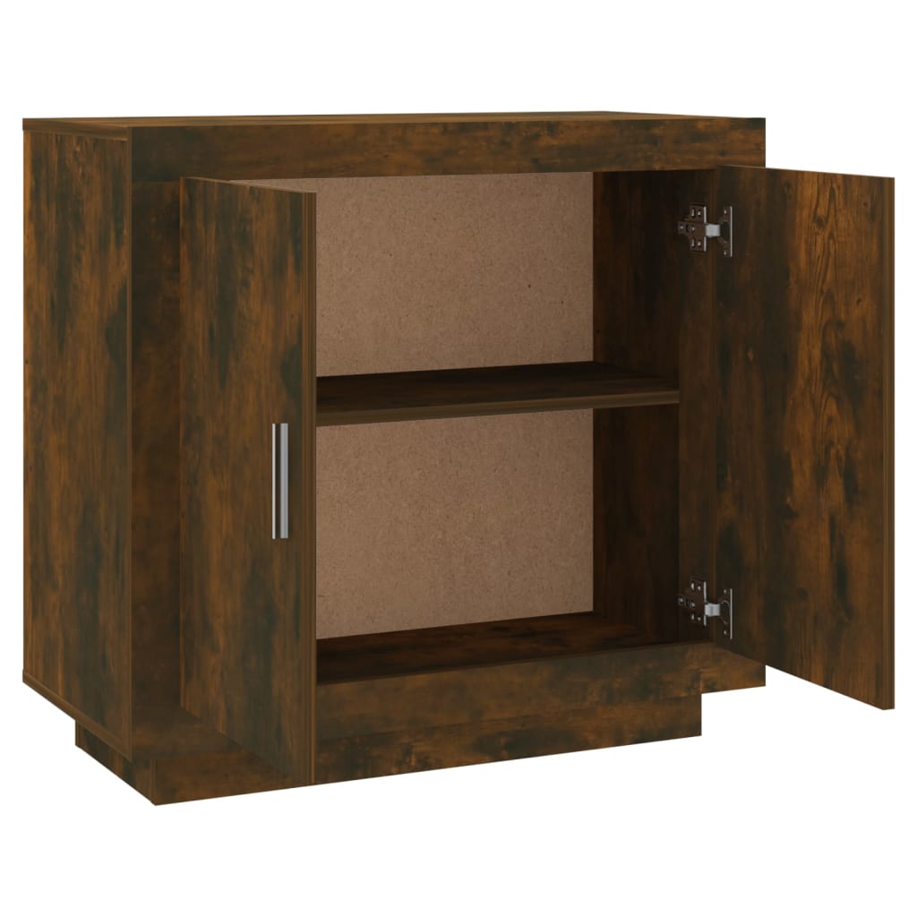vidaXL Sideboard Smoked Oak 80x40x75 cm Engineered Wood