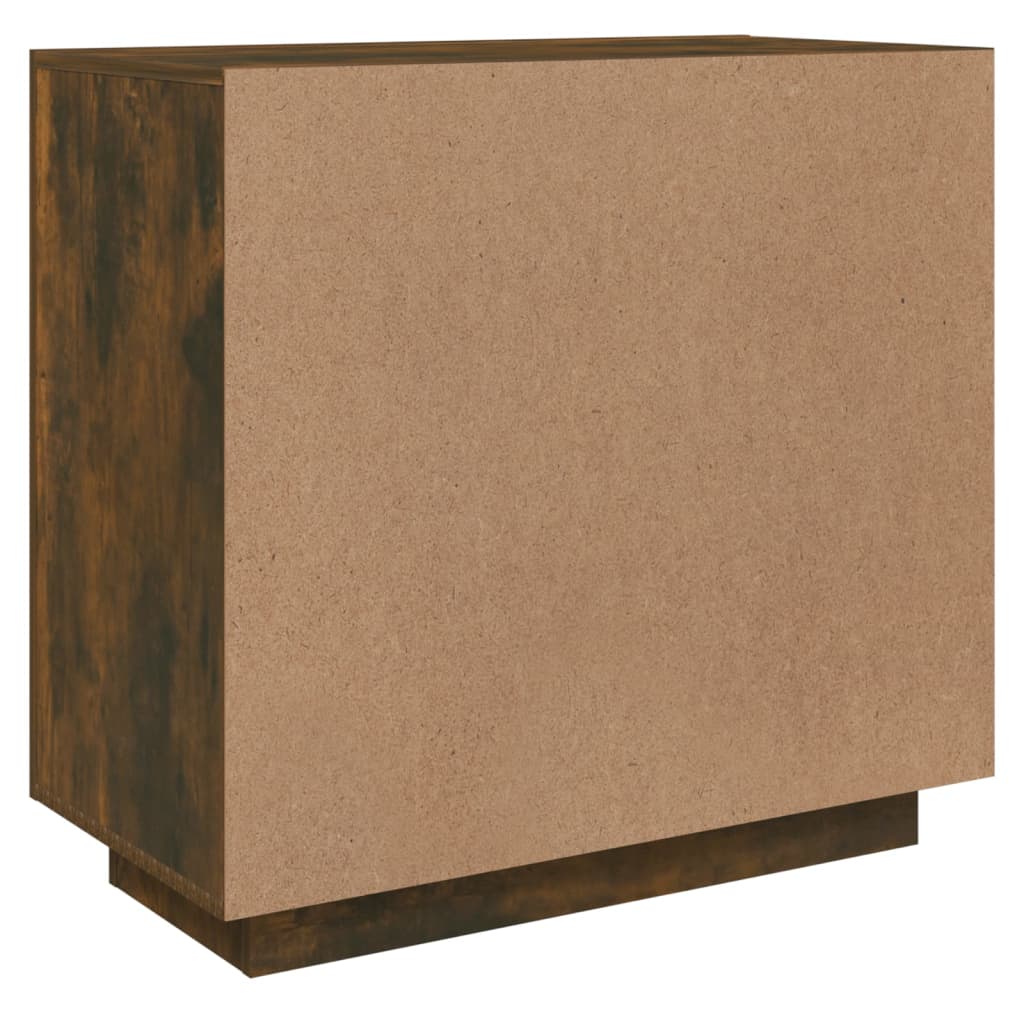 vidaXL Sideboard Smoked Oak 80x40x75 cm Engineered Wood