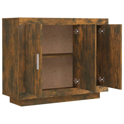 vidaXL Sideboard Smoked Oak 92x35x75 cm Engineered Wood