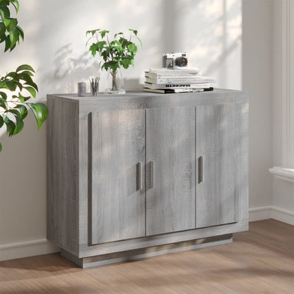 vidaXL Sideboard Grey Sonoma 92x35x75 cm Engineered Wood