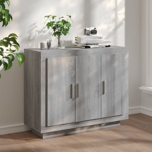 vidaXL Sideboard Grey Sonoma 92x35x75 cm Engineered Wood
