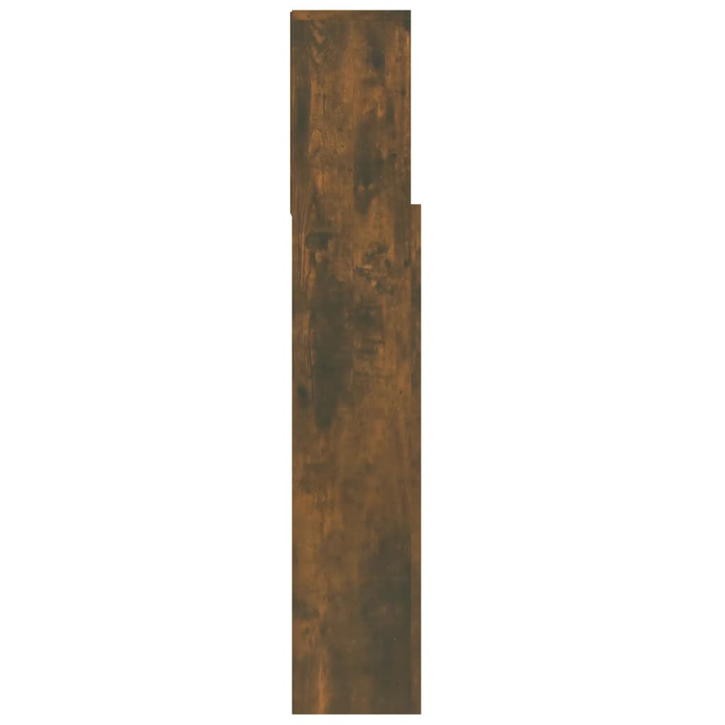 vidaXL Headboard Cabinet Smoked Oak 100x19x103.5 cm