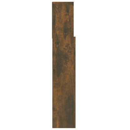 vidaXL Headboard Cabinet Smoked Oak 100x19x103.5 cm