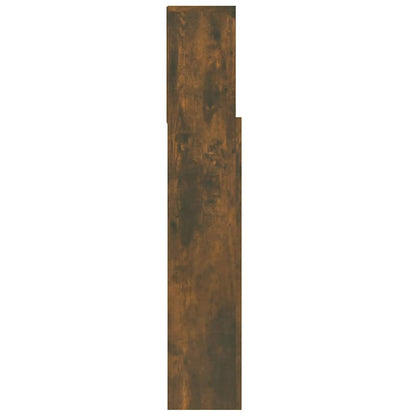 817243 vidaXL Headboard Cabinet Smoked Oak 100x19x103,5 cm