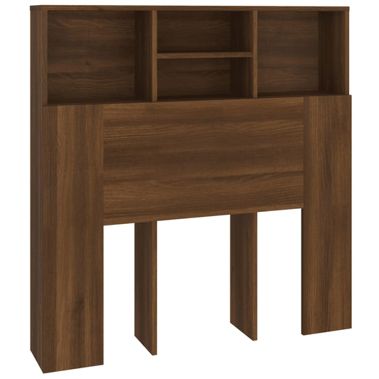 817245 vidaXL Headboard Cabinet Brown Oak 100x19x103,5 cm