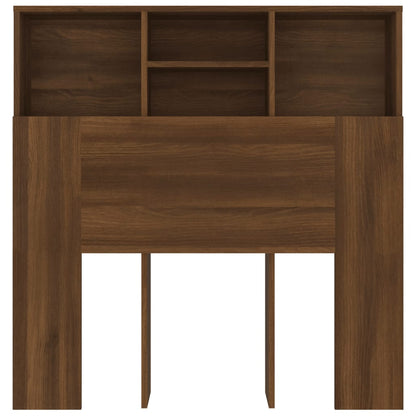 vidaXL Headboard Cabinet Brown Oak 100x19x103.5 cm