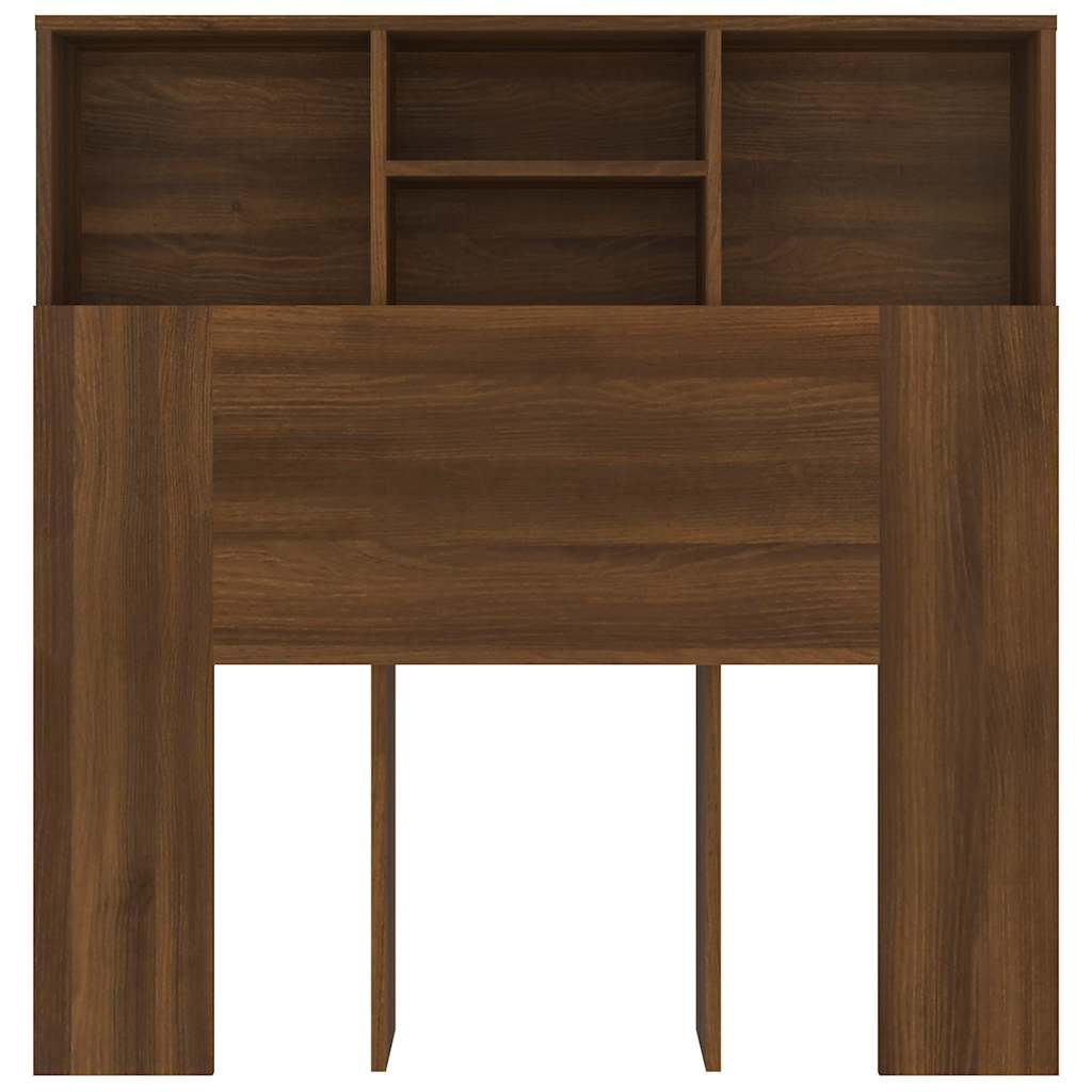 817245 vidaXL Headboard Cabinet Brown Oak 100x19x103,5 cm