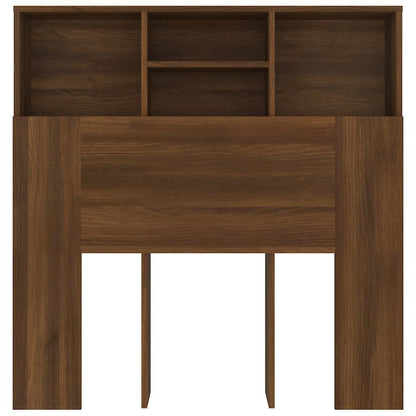 817245 vidaXL Headboard Cabinet Brown Oak 100x19x103,5 cm