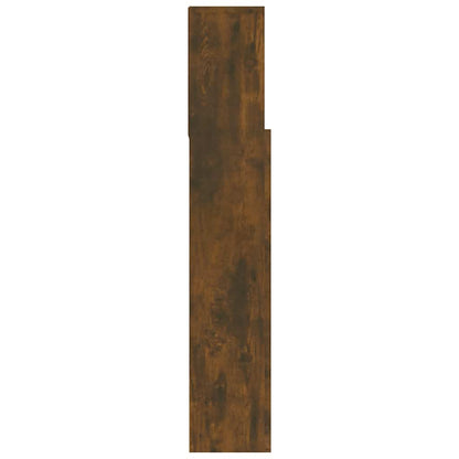 vidaXL Headboard Cabinet Smoked Oak 120x19x103.5 cm