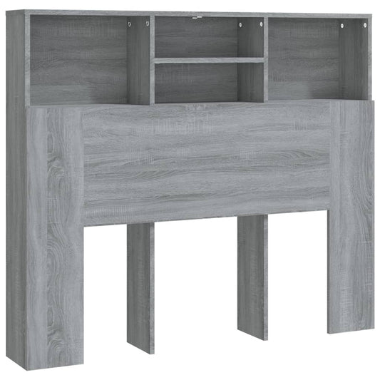 817247 vidaXL Headboard Cabinet Grey Sonoma 120x19x103,5 cm