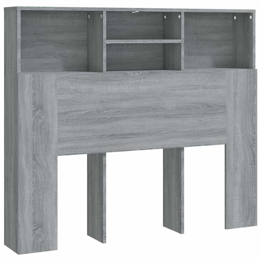 817247 vidaXL Headboard Cabinet Grey Sonoma 120x19x103,5 cm