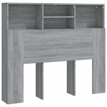 817247 vidaXL Headboard Cabinet Grey Sonoma 120x19x103,5 cm
