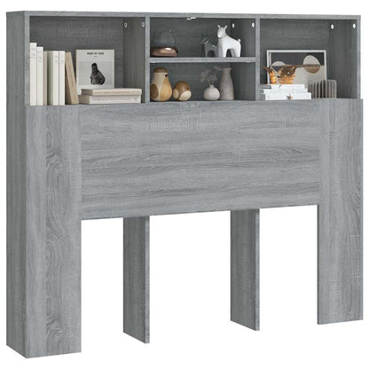 817247 vidaXL Headboard Cabinet Grey Sonoma 120x19x103,5 cm