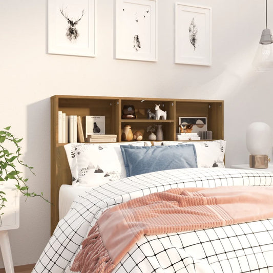 817248 vidaXL Headboard Cabinet Brown Oak 120x19x103,5 cm
