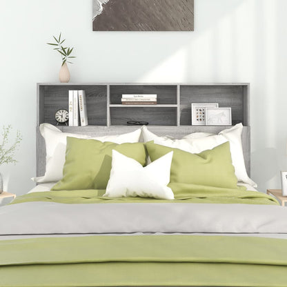 vidaXL Headboard Cabinet Grey Sonoma 140x19x103.5 cm