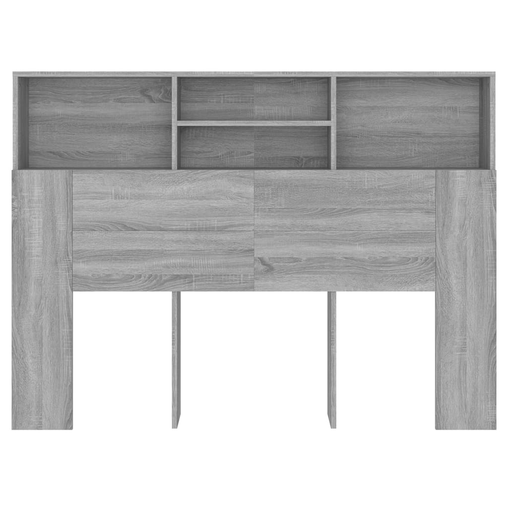 vidaXL Headboard Cabinet Grey Sonoma 140x19x103.5 cm