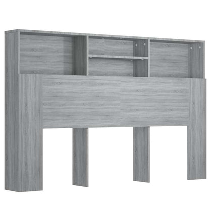 817253 vidaXL Headboard Cabinet Grey Sonoma 160x19x103,5 cm