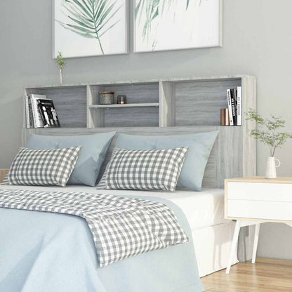 817253 vidaXL Headboard Cabinet Grey Sonoma 160x19x103,5 cm