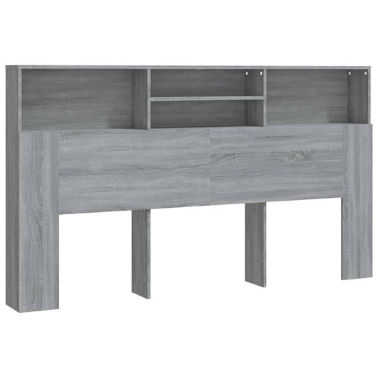 817256 vidaXL Headboard Cabinet Grey sonoma 180x19x103,5 cm