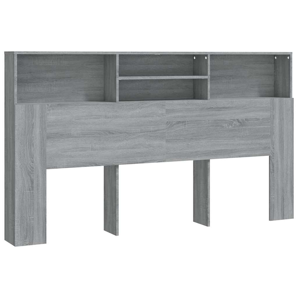 817256 vidaXL Headboard Cabinet Grey sonoma 180x19x103,5 cm